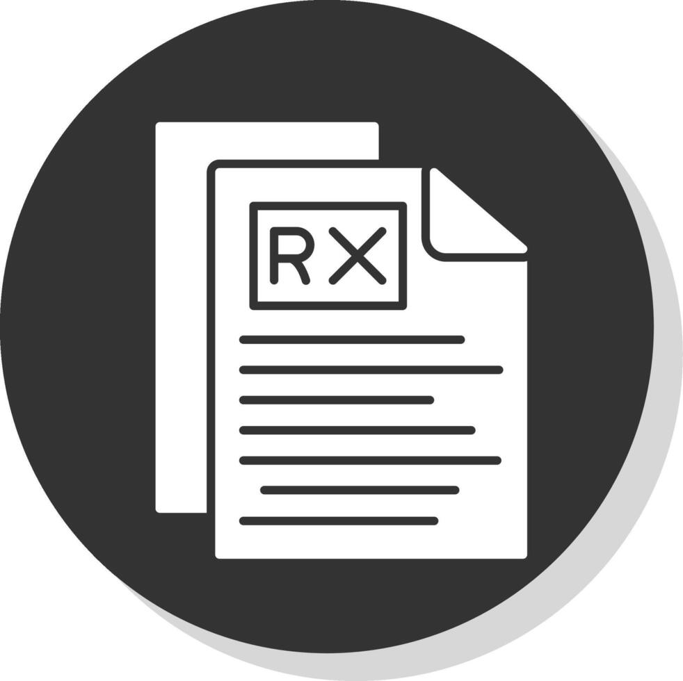 rx glyph grijs cirkel icoon vector