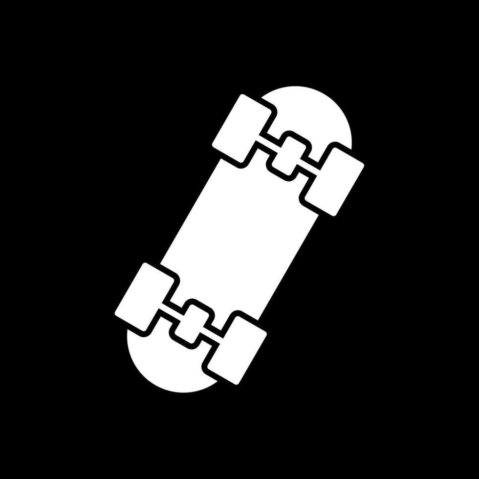 skates glyph omgekeerd icoon vector