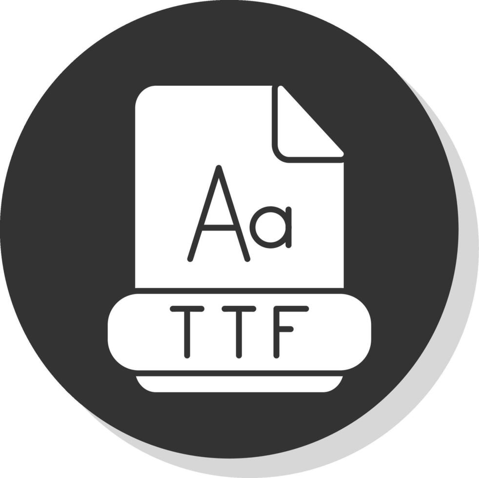 ttf glyph grijs cirkel icoon vector