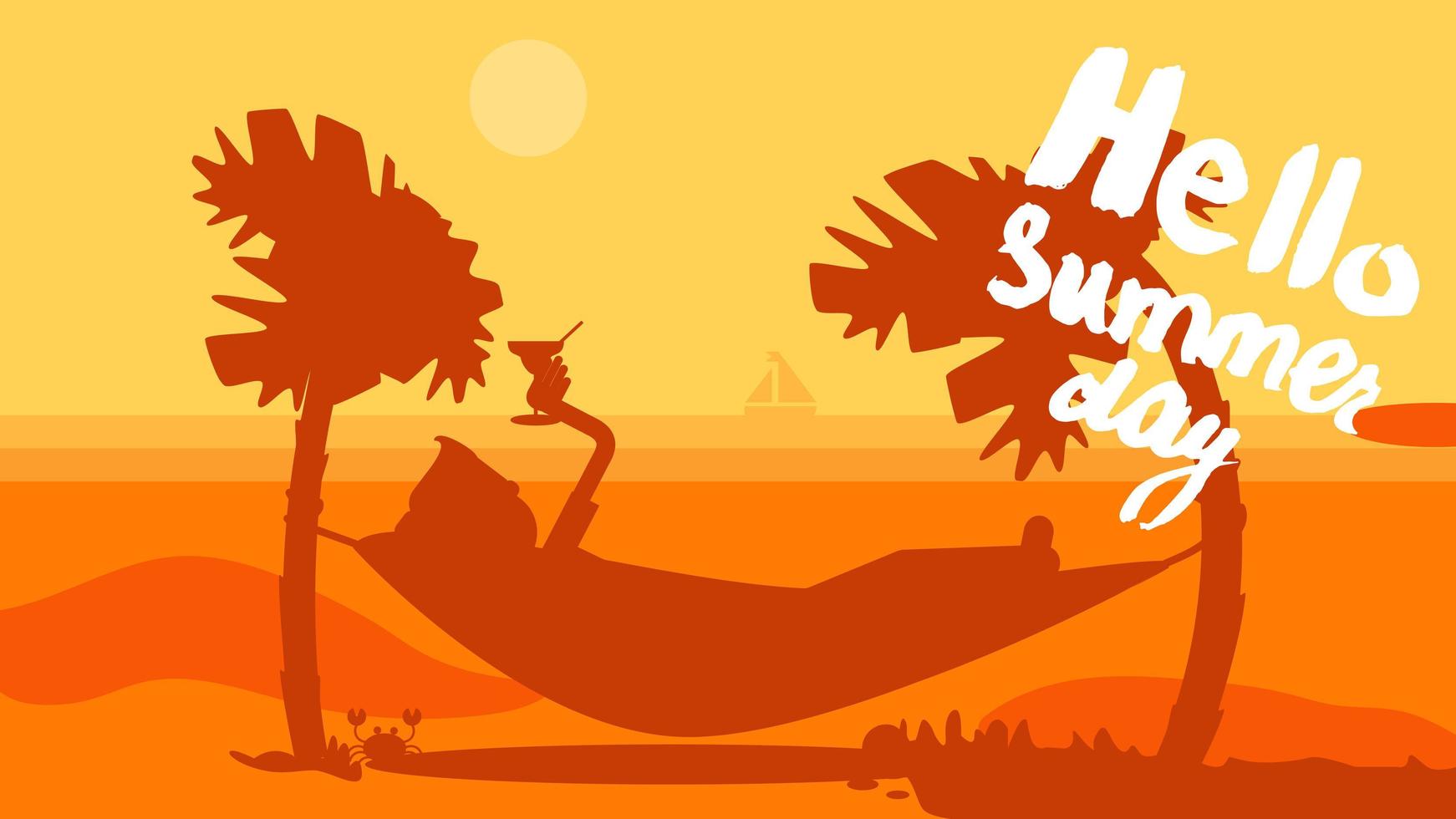 hallo zomer concept vector