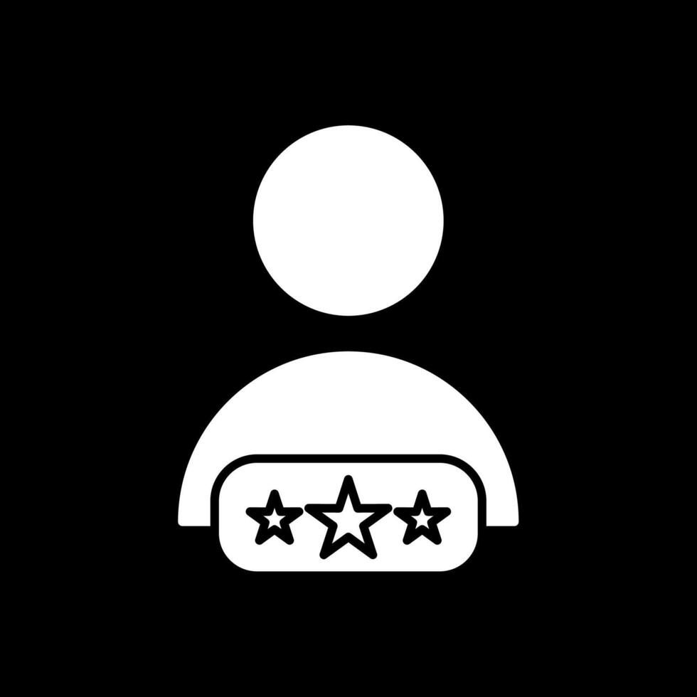 klantbeoordeling glyph omgekeerd pictogram vector