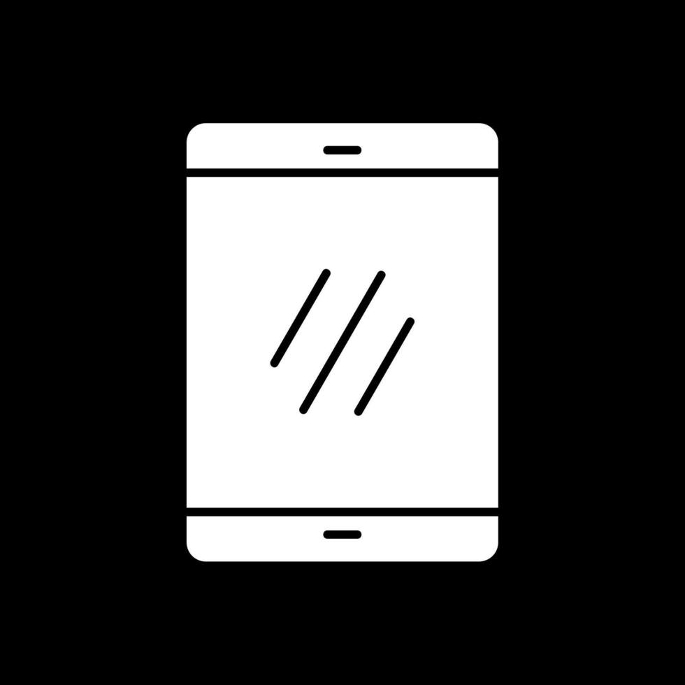 smartphone glyph omgekeerd icoon vector