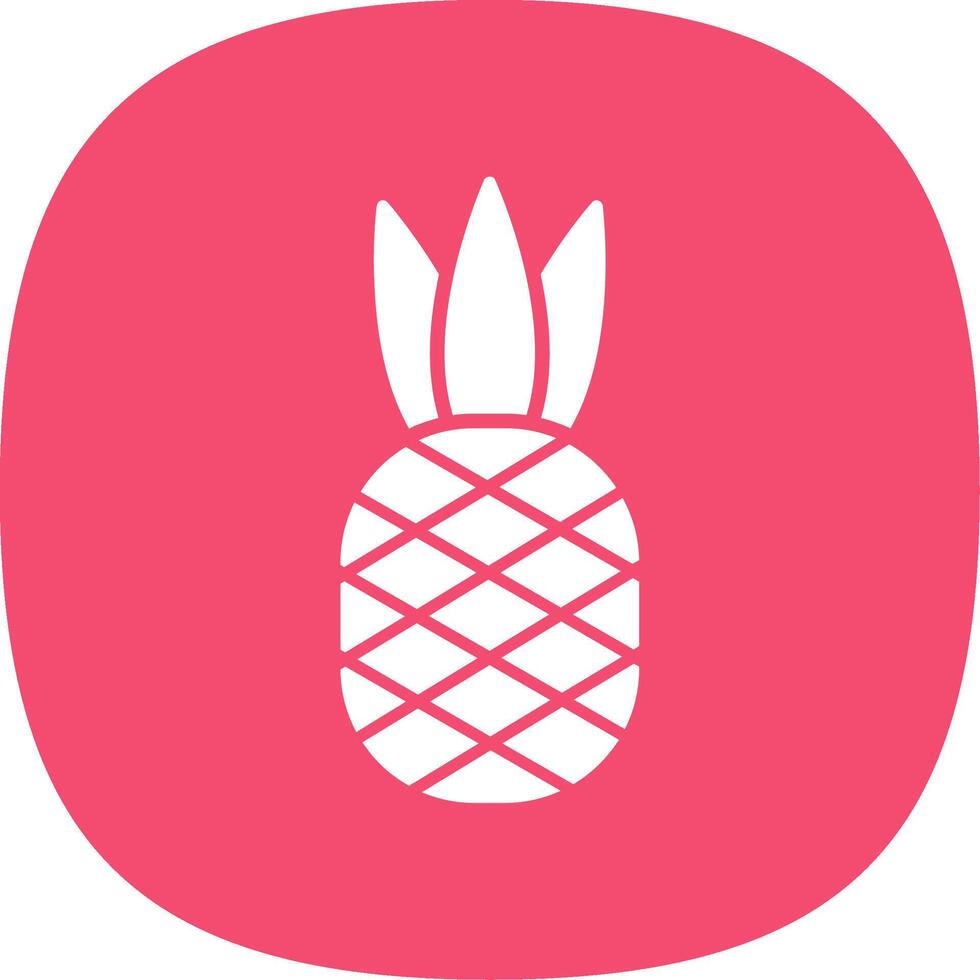 ananas glyph kromme icoon vector