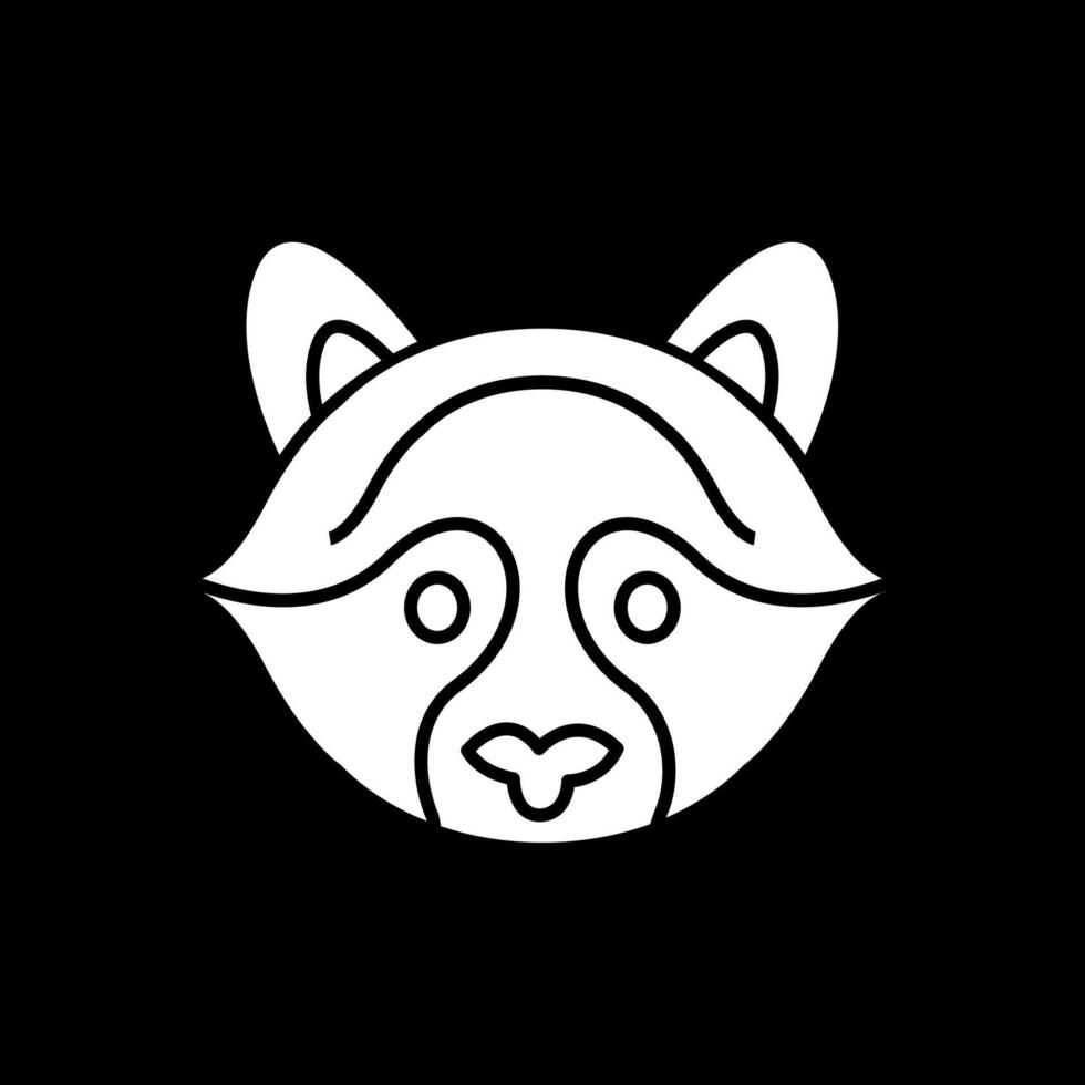wasbeer glyph omgekeerd icoon vector