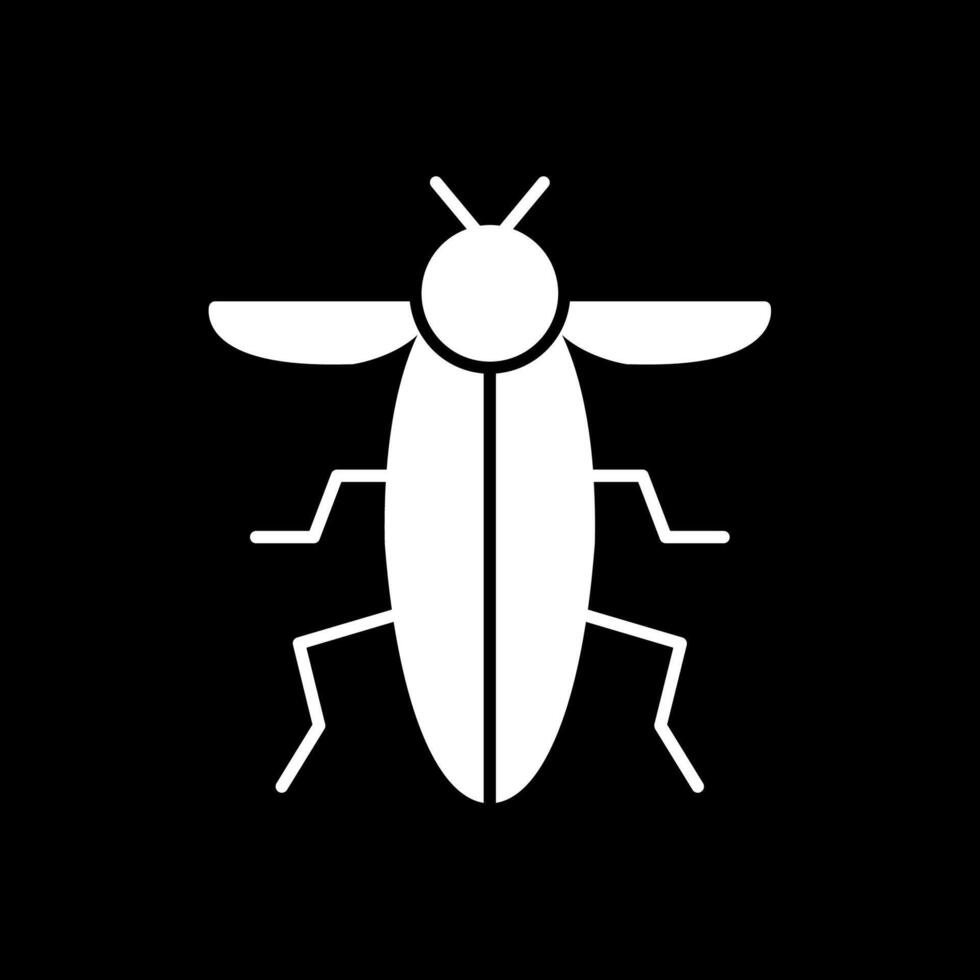insect glyph omgekeerd icoon vector