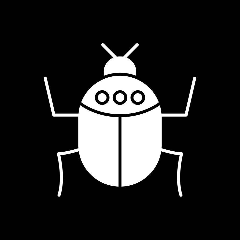 insect glyph omgekeerd icoon vector