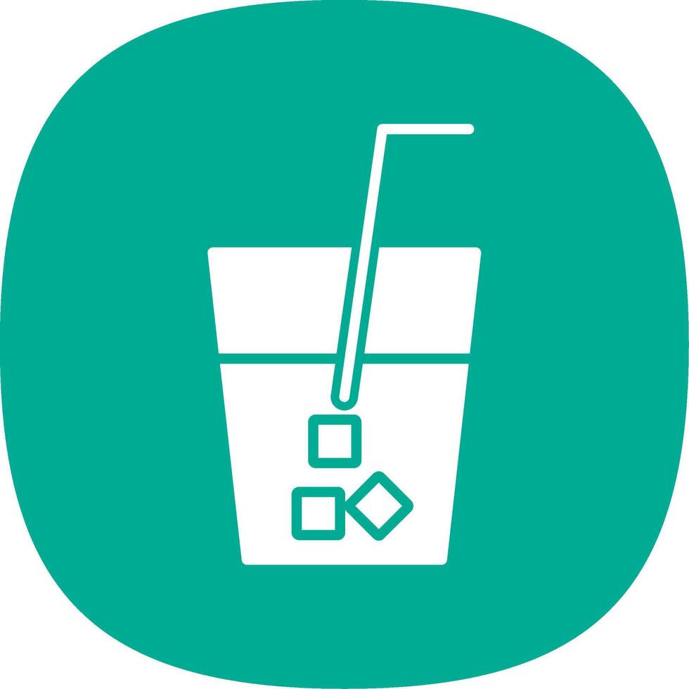 drinken glyph kromme icoon vector