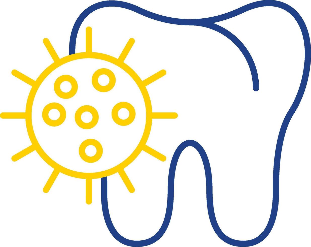 bacteriën lijn twee kleuren icoon vector