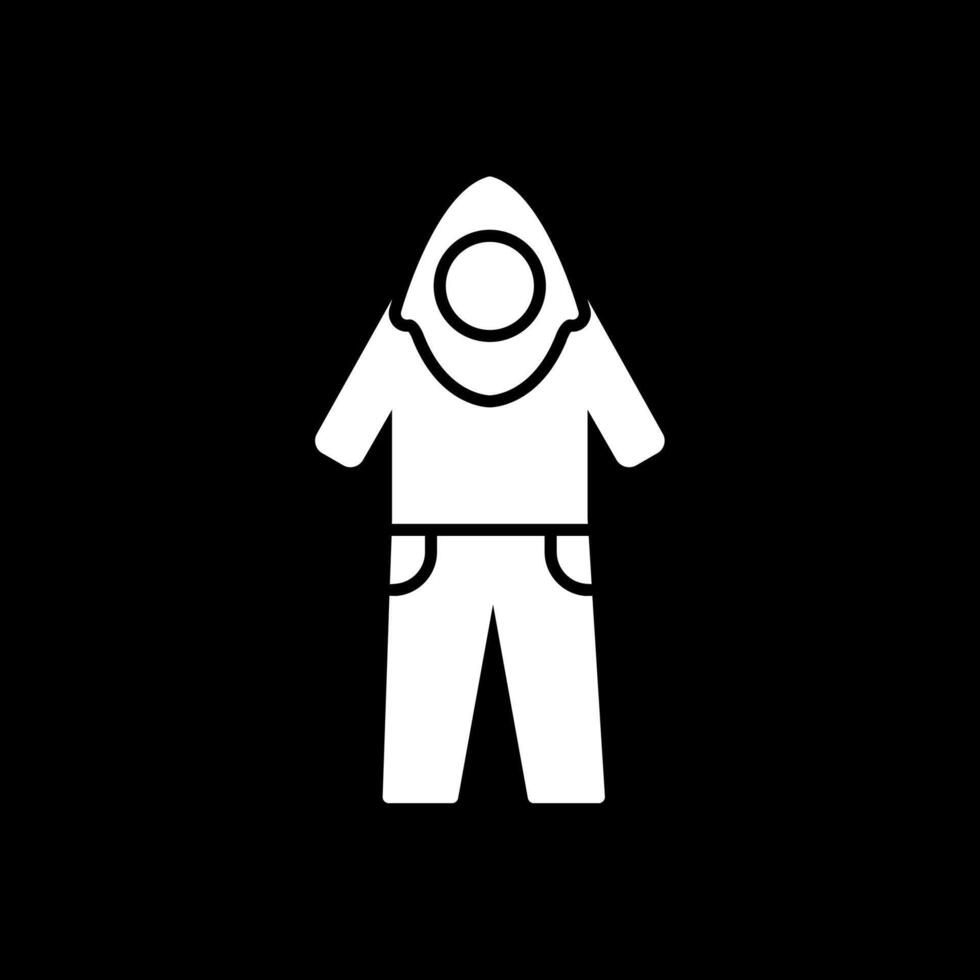 overall glyph omgekeerd icoon vector