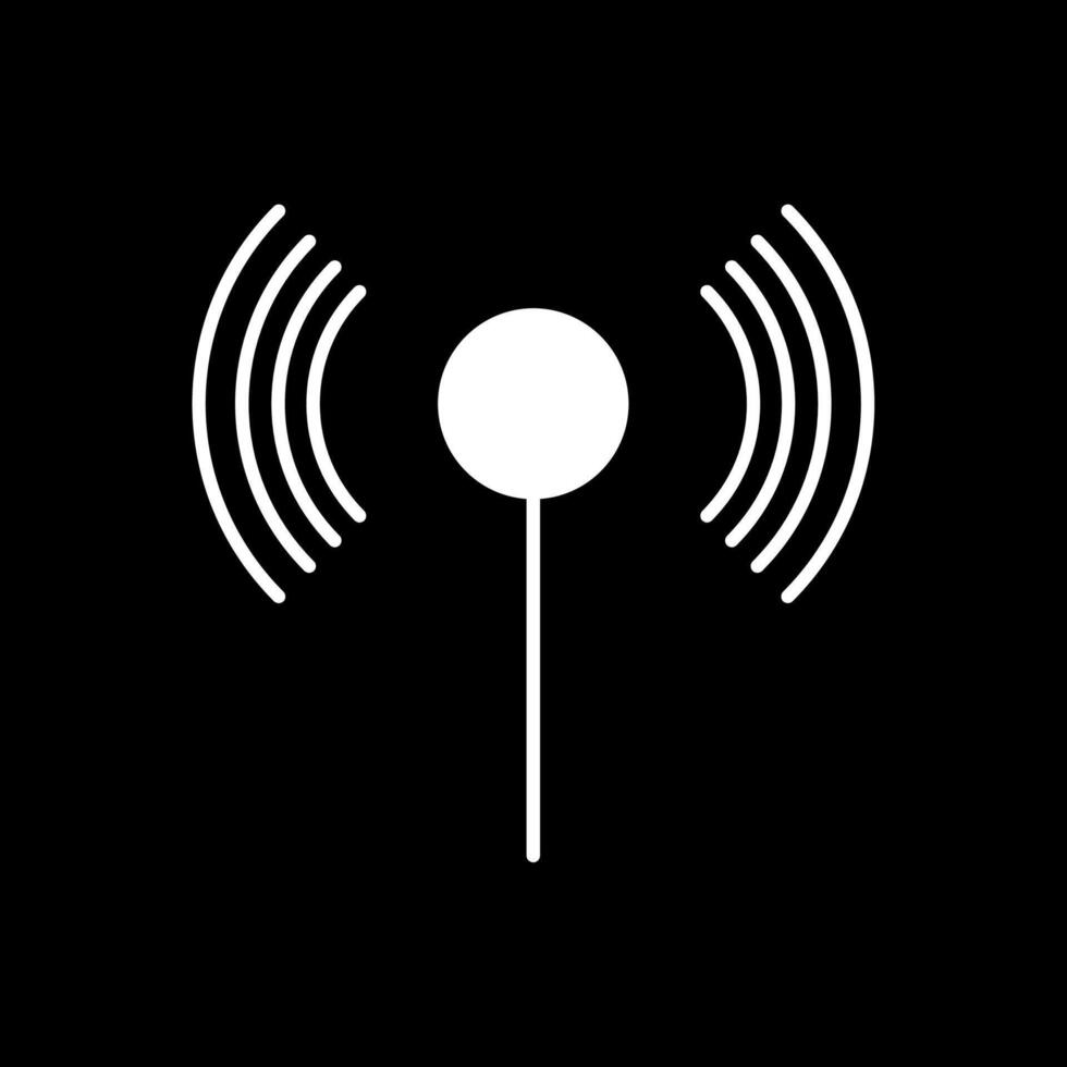 wifi glyph omgekeerd pictogram vector