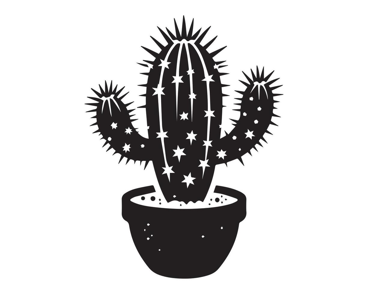 cactus silhouet icoon grafisch logo ontwerp vector