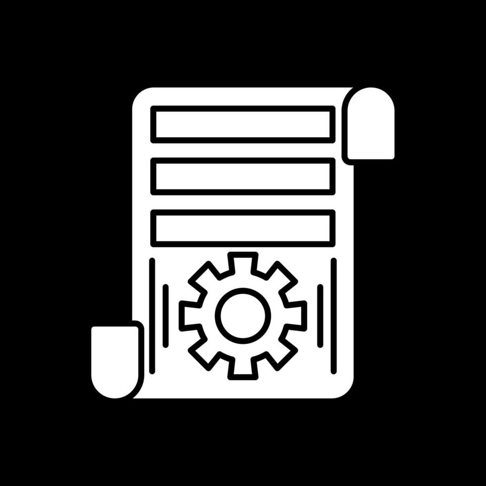 project glyph omgekeerd pictogram vector