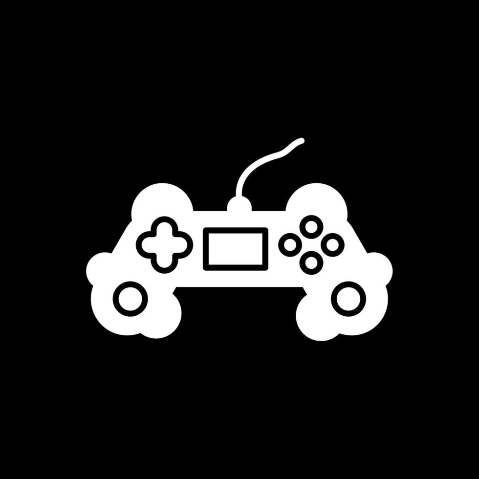 gaming glyph omgekeerd icoon vector