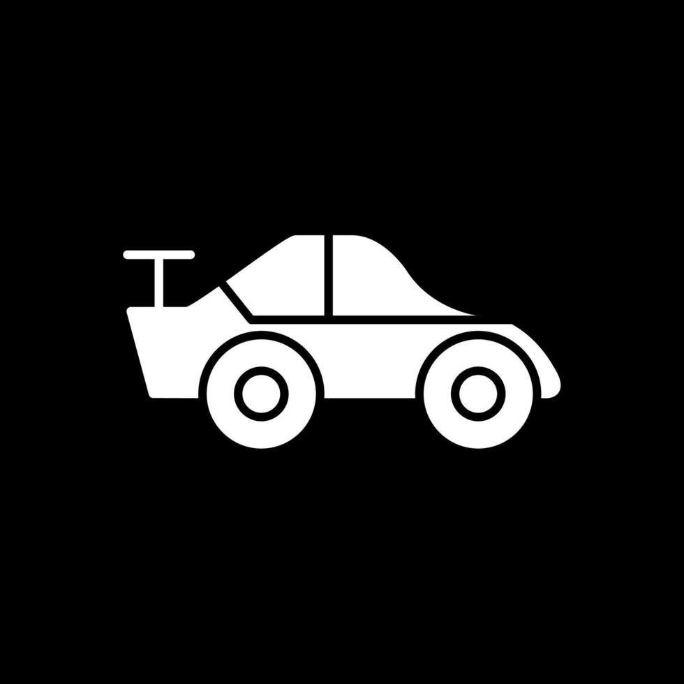 auto glyph omgekeerd pictogram vector