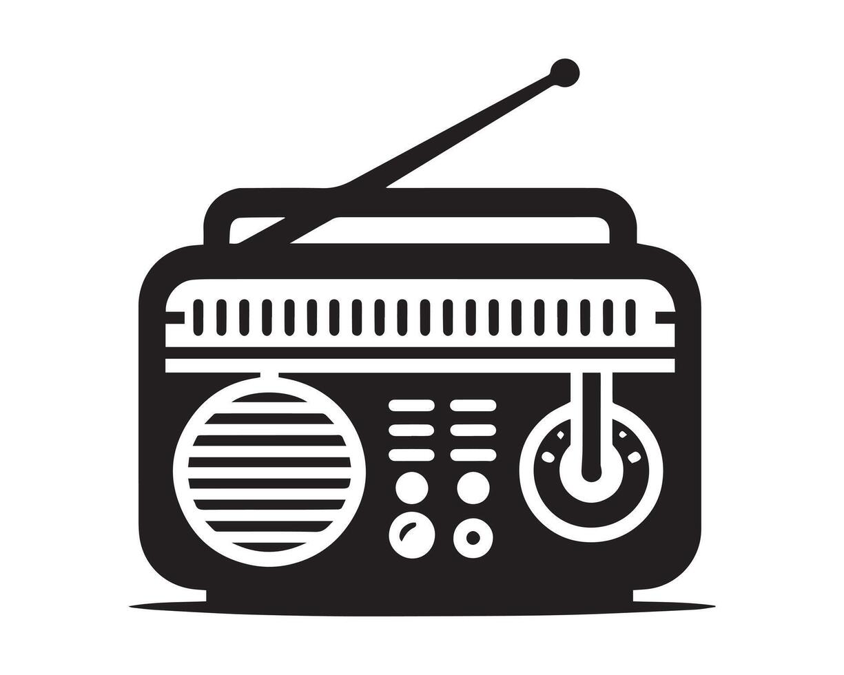 radio silhouet icoon grafisch logo ontwerp vector