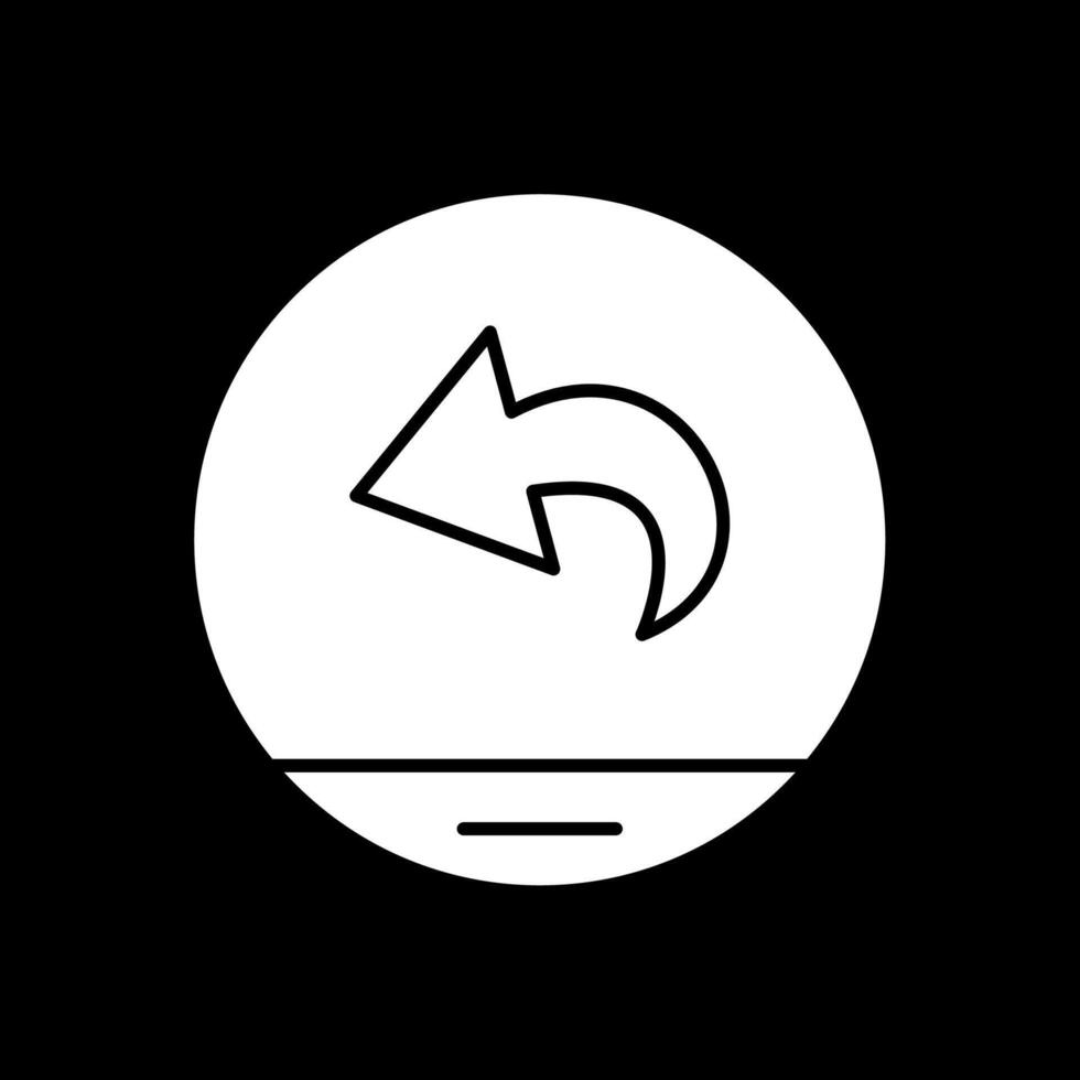 terug glyph omgekeerd icoon vector