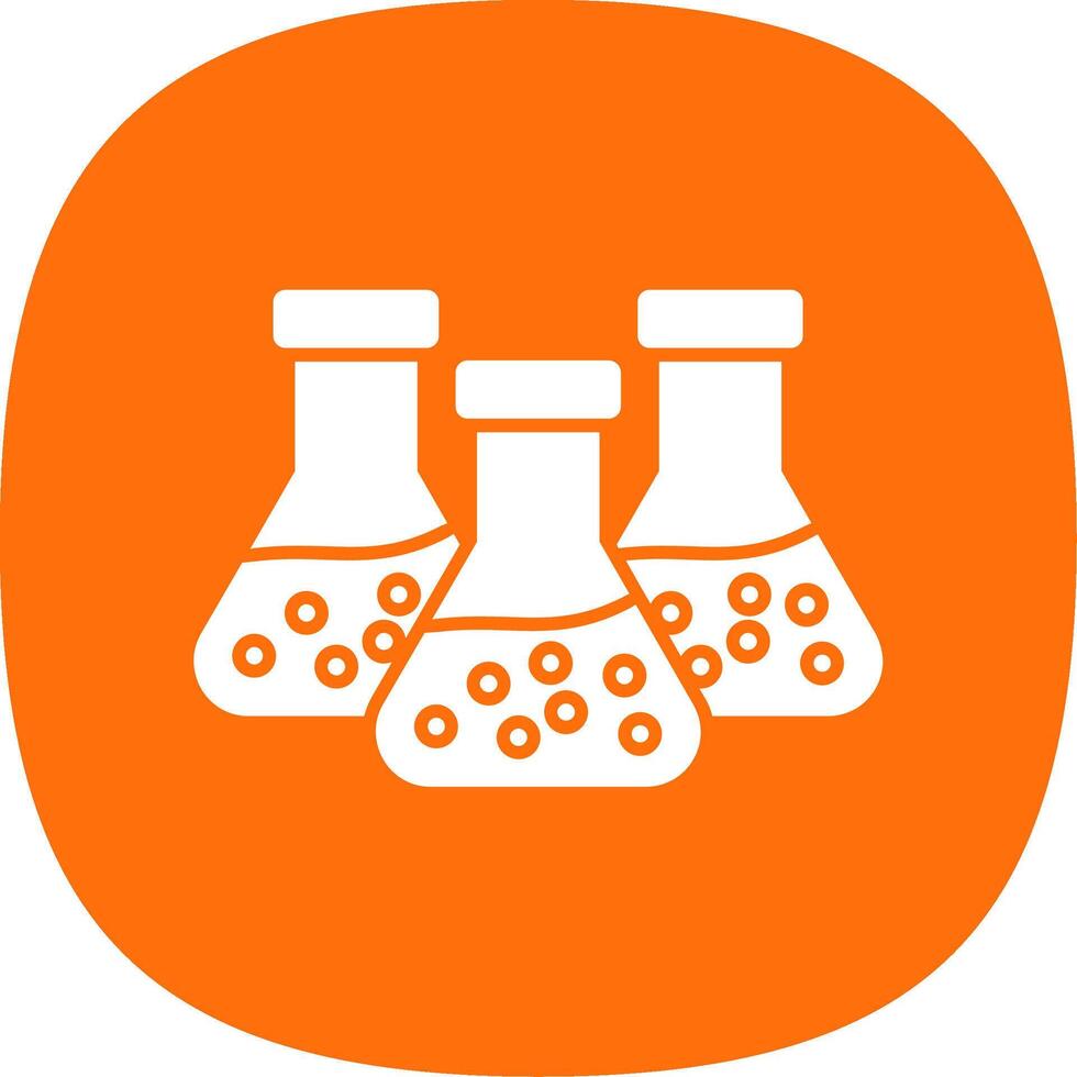 chemie glyph kromme icoon vector