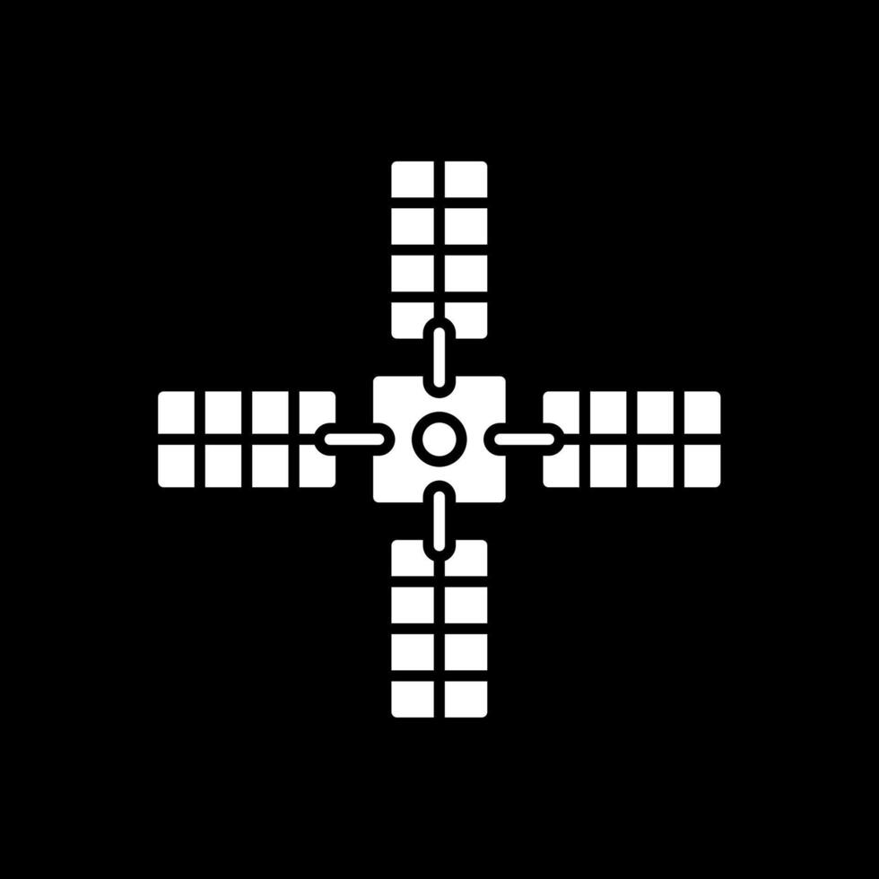 groot satelliet glyph omgekeerd icoon vector