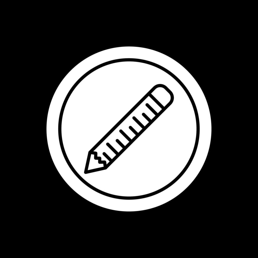 potlood glyph omgekeerd pictogram vector