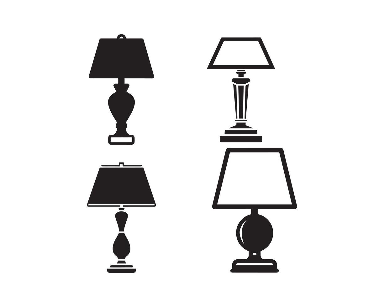 lamp silhouet icoon grafisch logo ontwerp vector