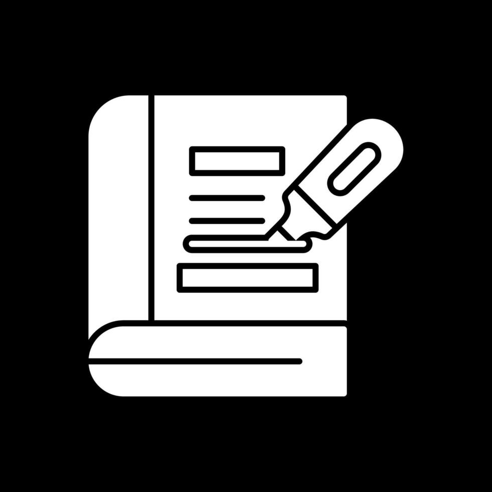 markeerstift glyph omgekeerd icoon vector