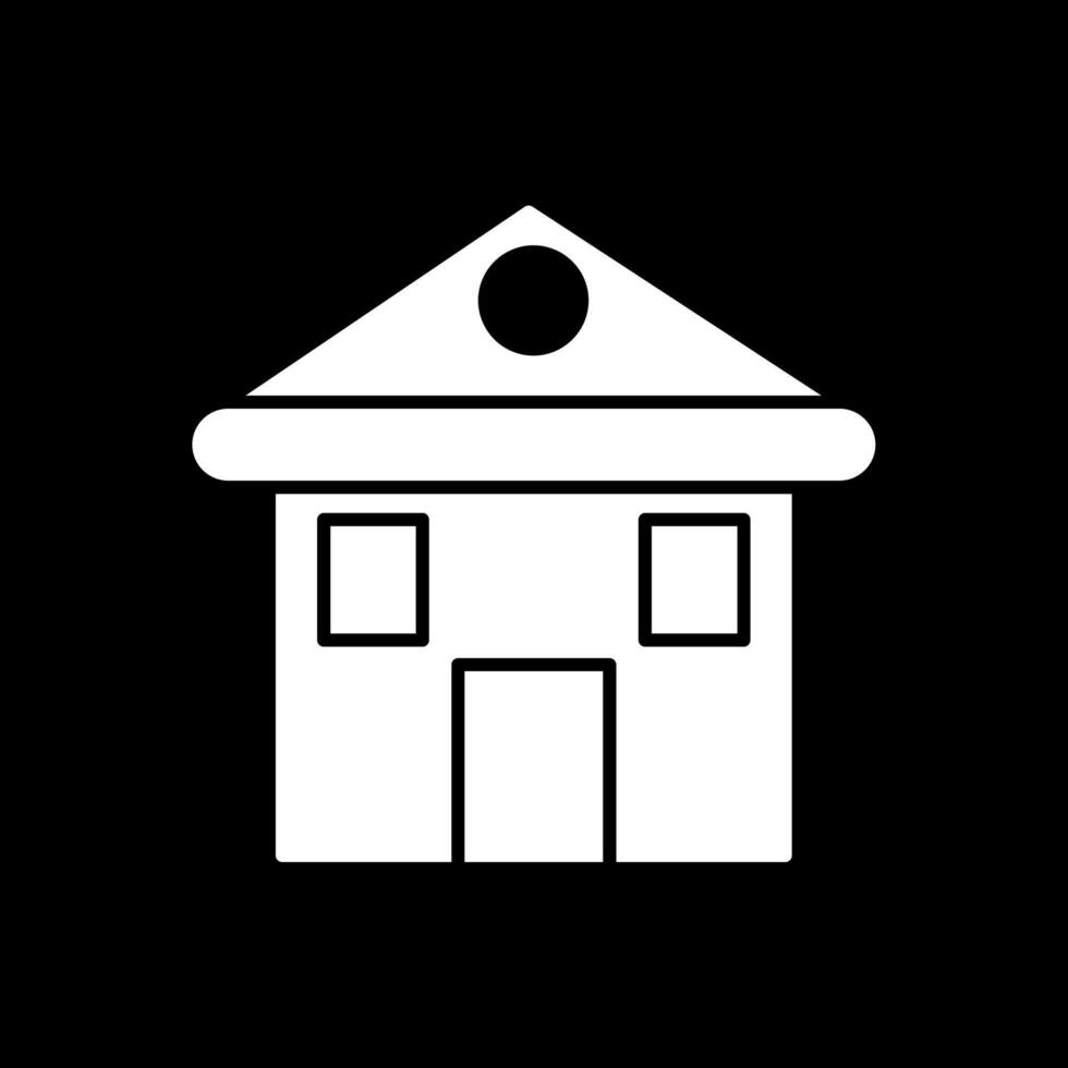 huis glyph omgekeerd icoon vector