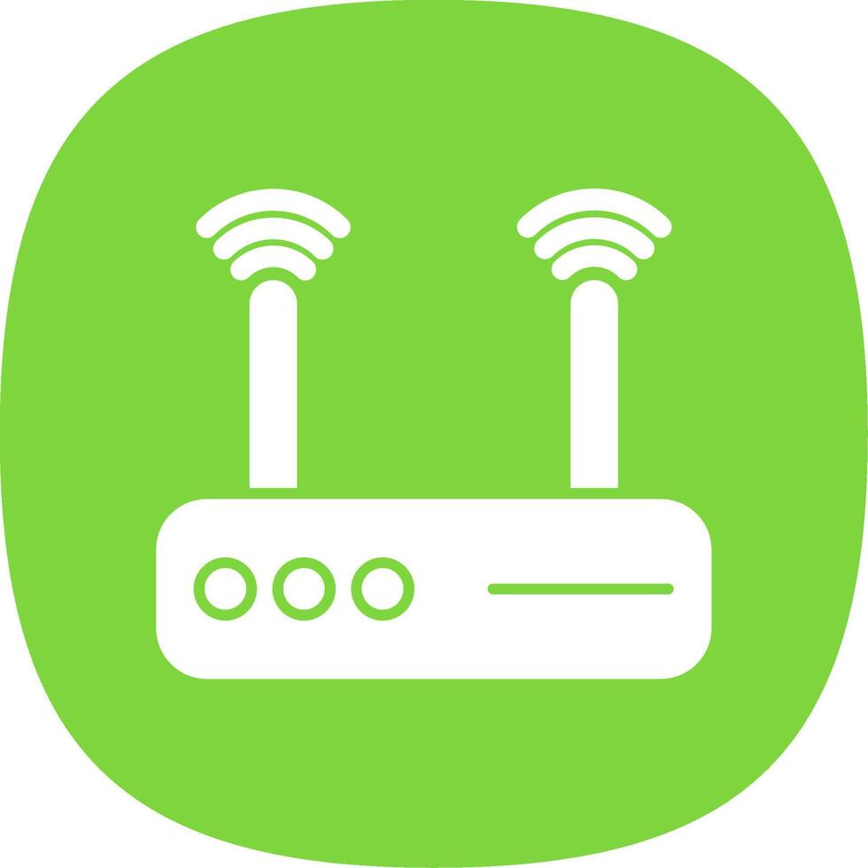 modem glyph kromme icoon vector