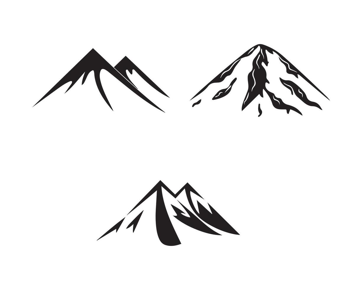 heuvels silhouet icoon grafisch logo ontwerp vector