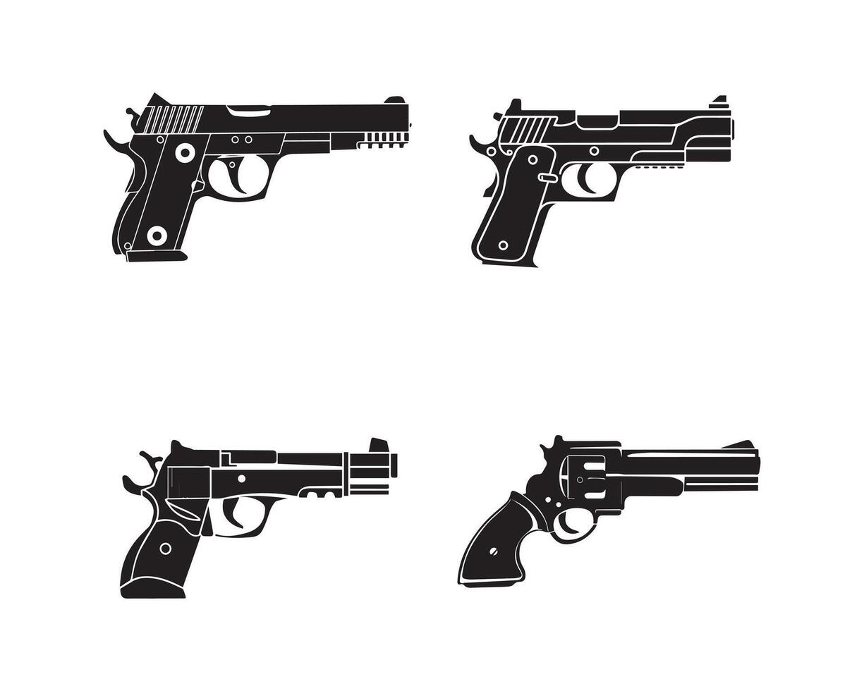 geweer silhouet icoon grafisch logo ontwerp vector
