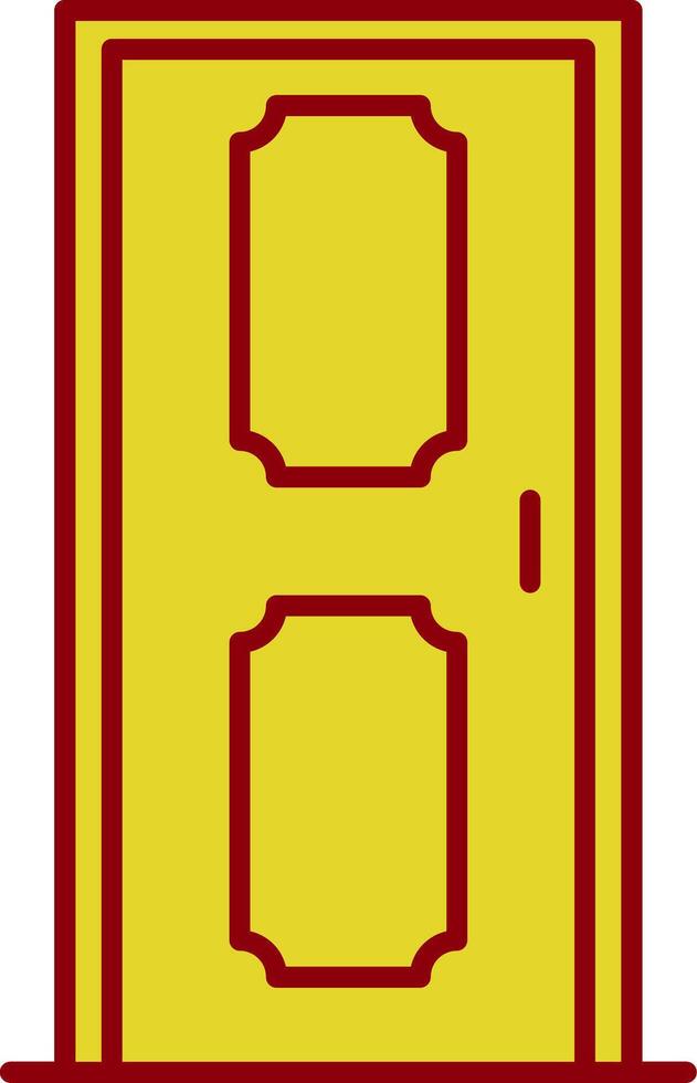 deur lijn twee kleuren icoon vector