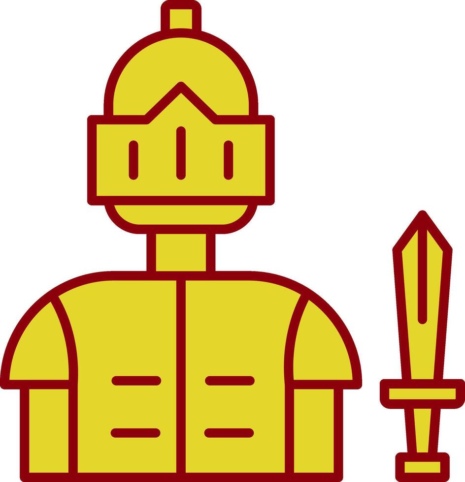 ridder lijn twee kleuren icoon vector