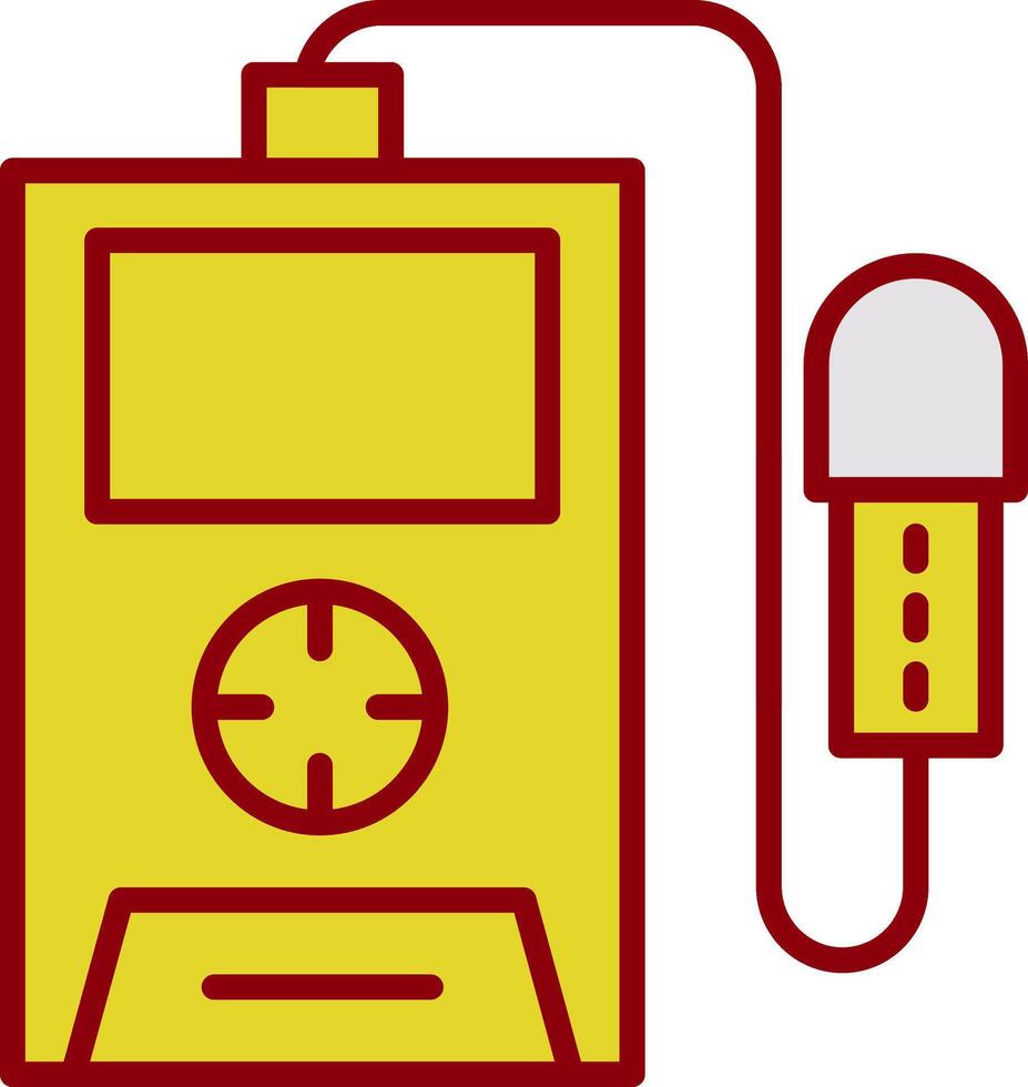 straling detector lijn twee kleur icoon vector