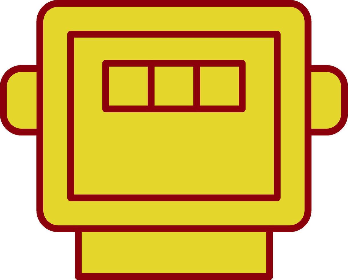 elektrisch meter lijn cirkel icoon vector