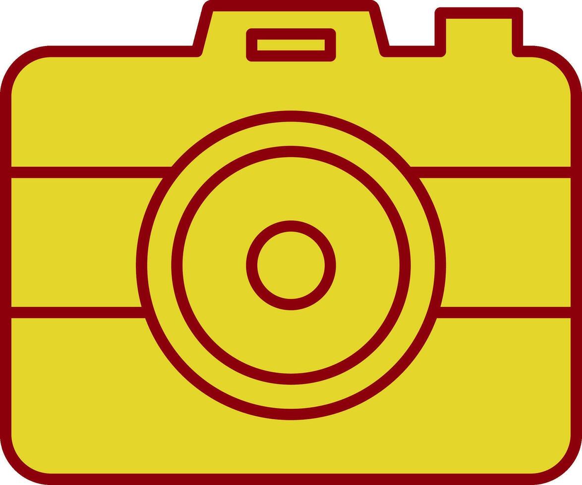 foto camera lijn twee kleur icoon vector