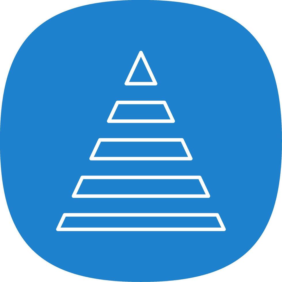 piramide tabel lijn kromme icoon vector
