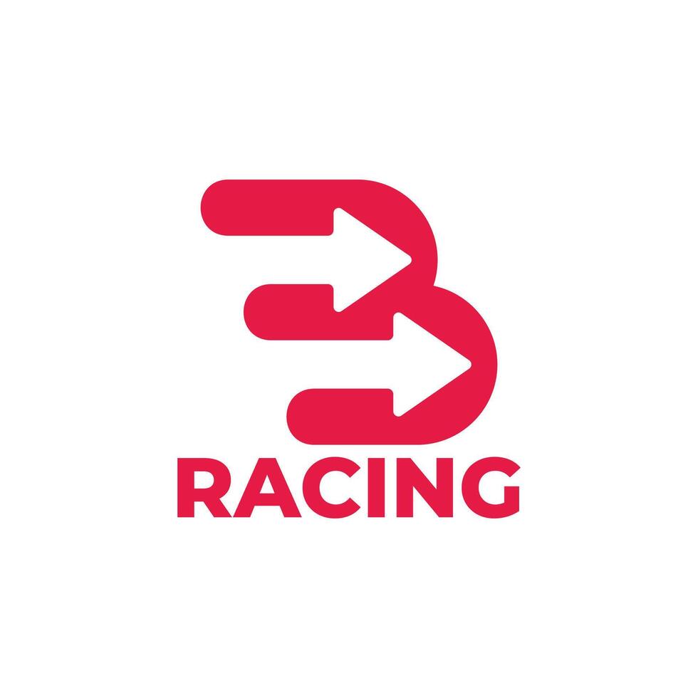 snel pijl racing rood gemakkelijk logo vector