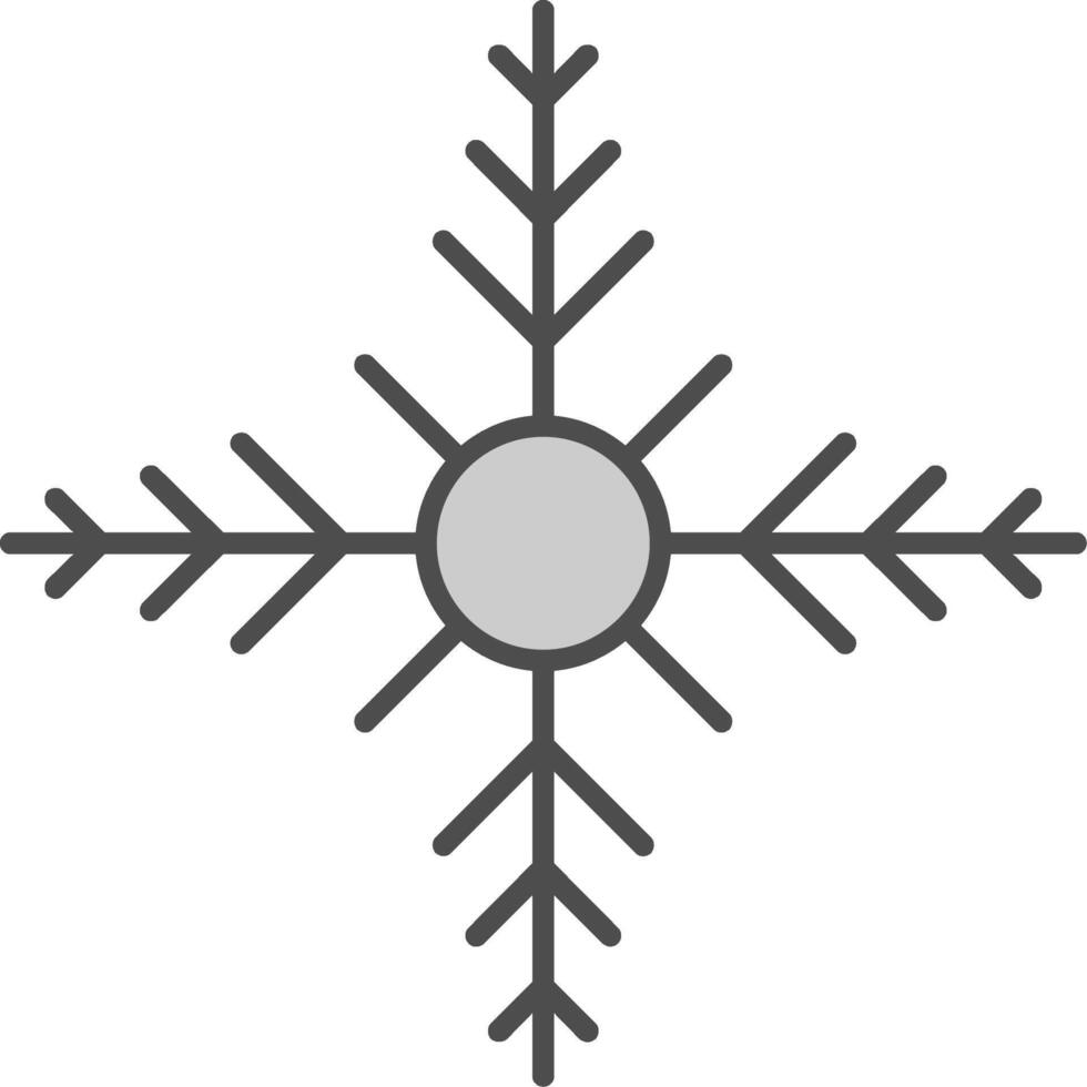 sneeuwvlok lijn cirkel icoon vector