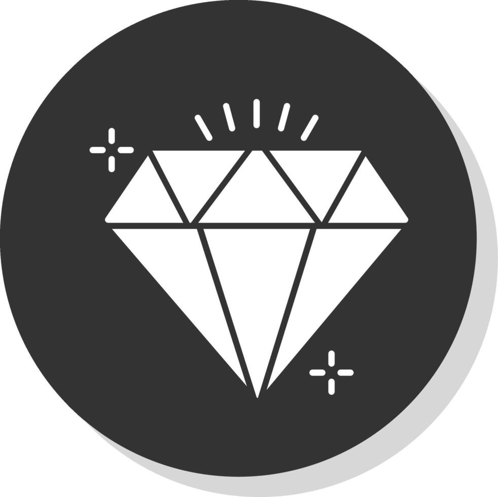 diamant glyph grijs cirkel icoon vector