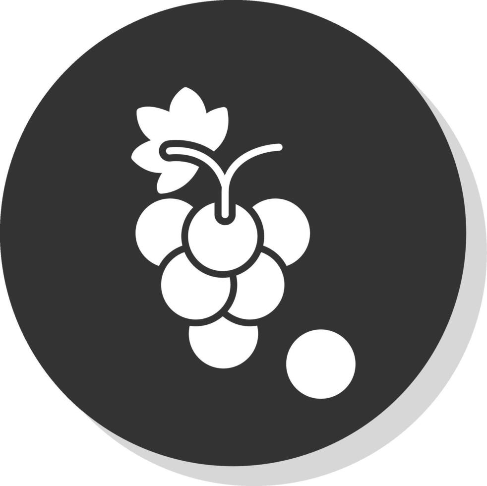 druiven glyph grijs cirkel icoon vector