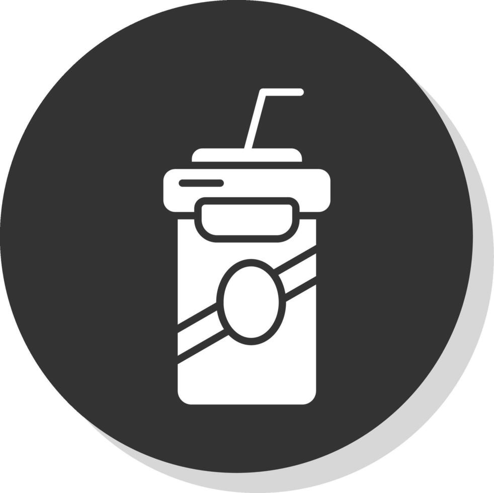 zacht drinken glyph grijs cirkel icoon vector