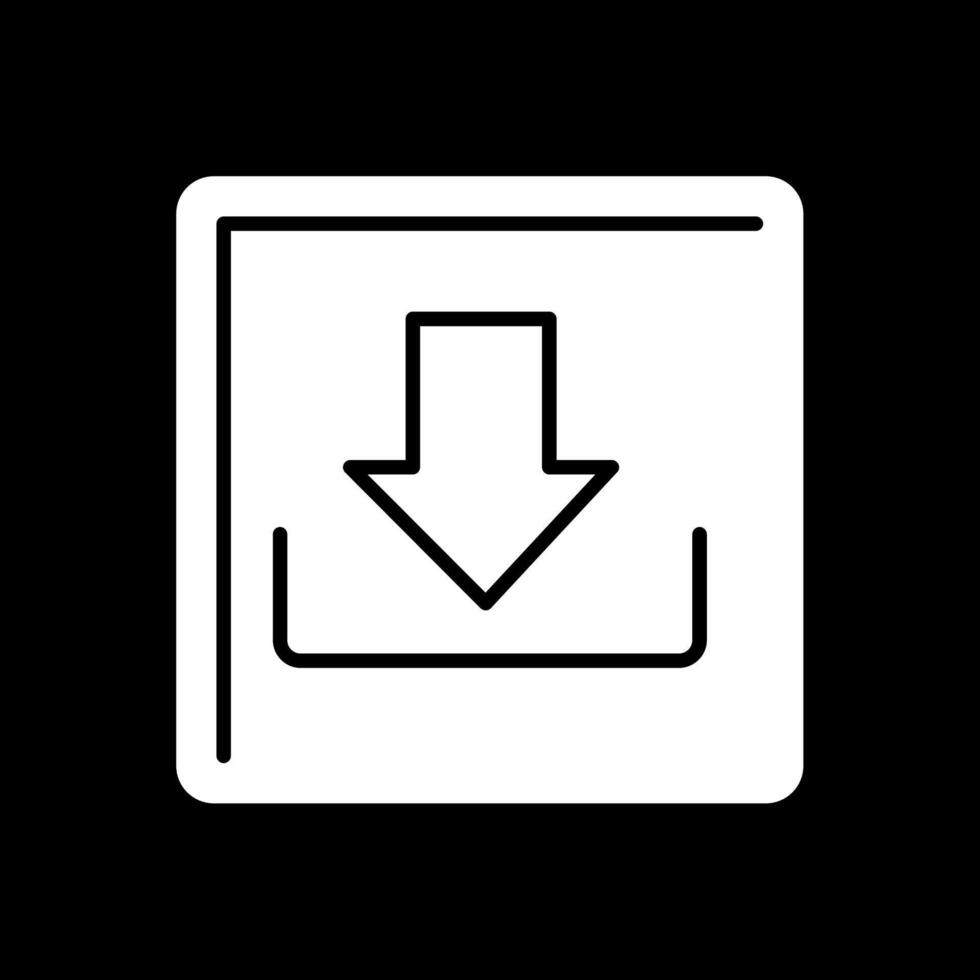 download glyph omgekeerd icoon vector