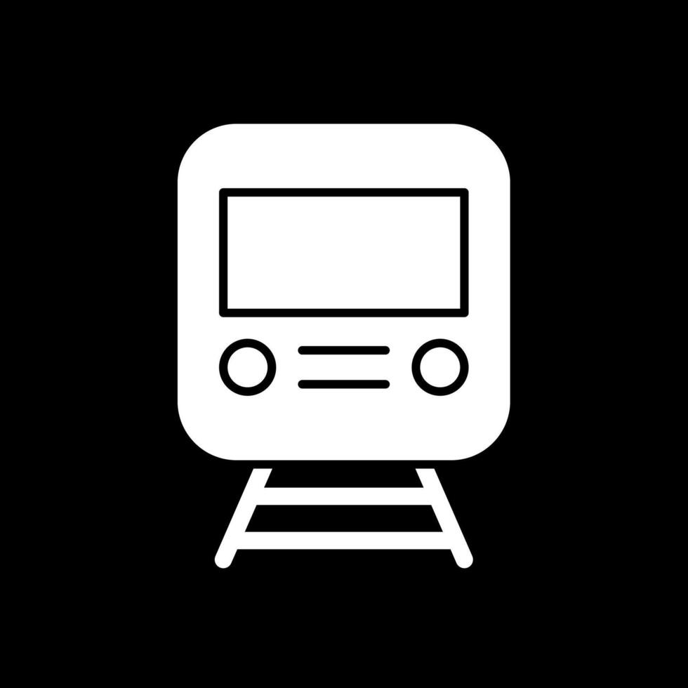 het spoor glyph omgekeerd icoon vector