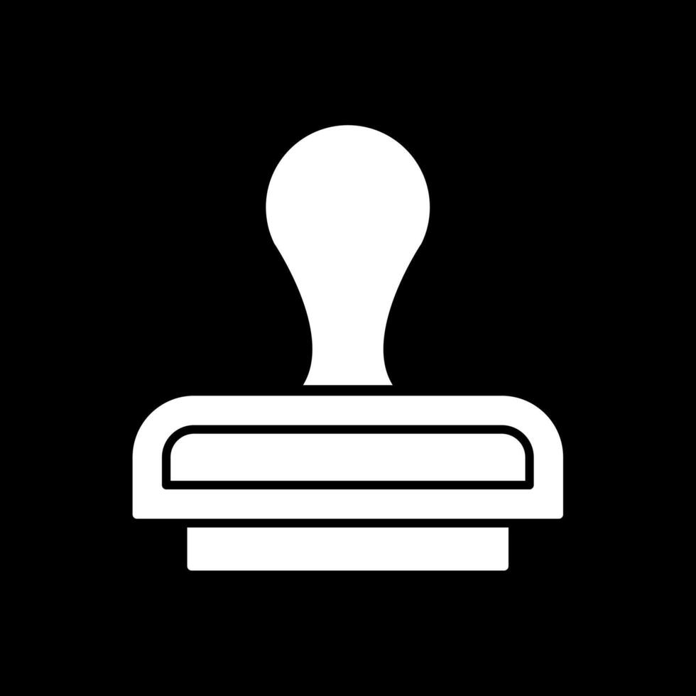 stempel glyph omgekeerd pictogram vector