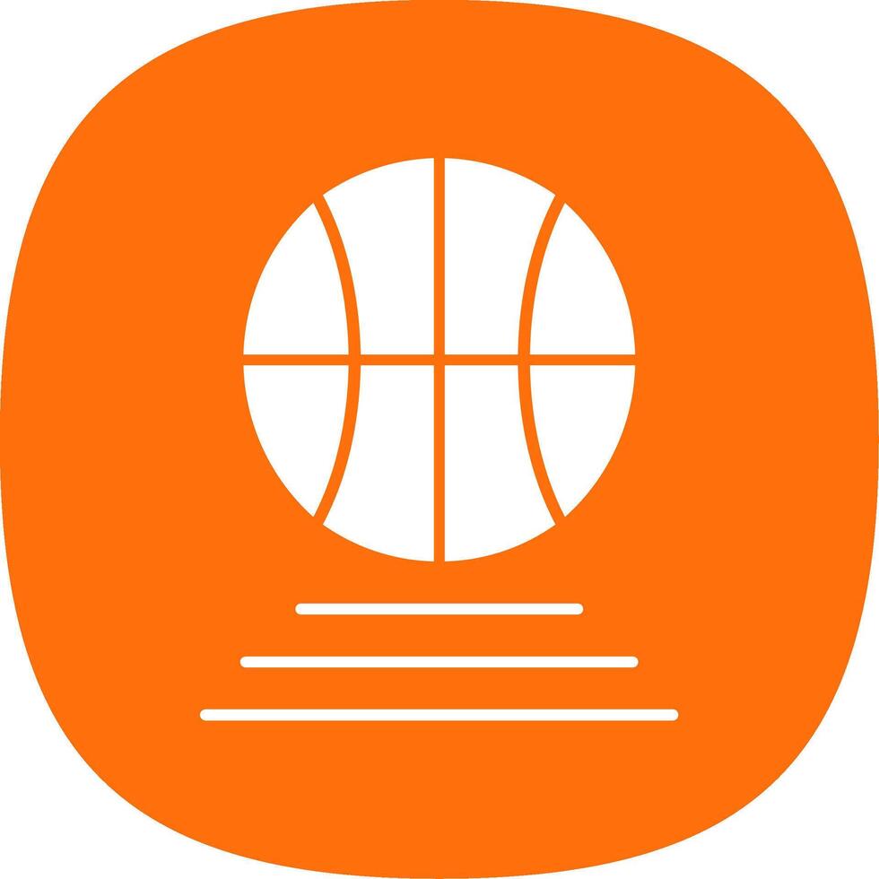 basketbal glyph kromme icoon vector
