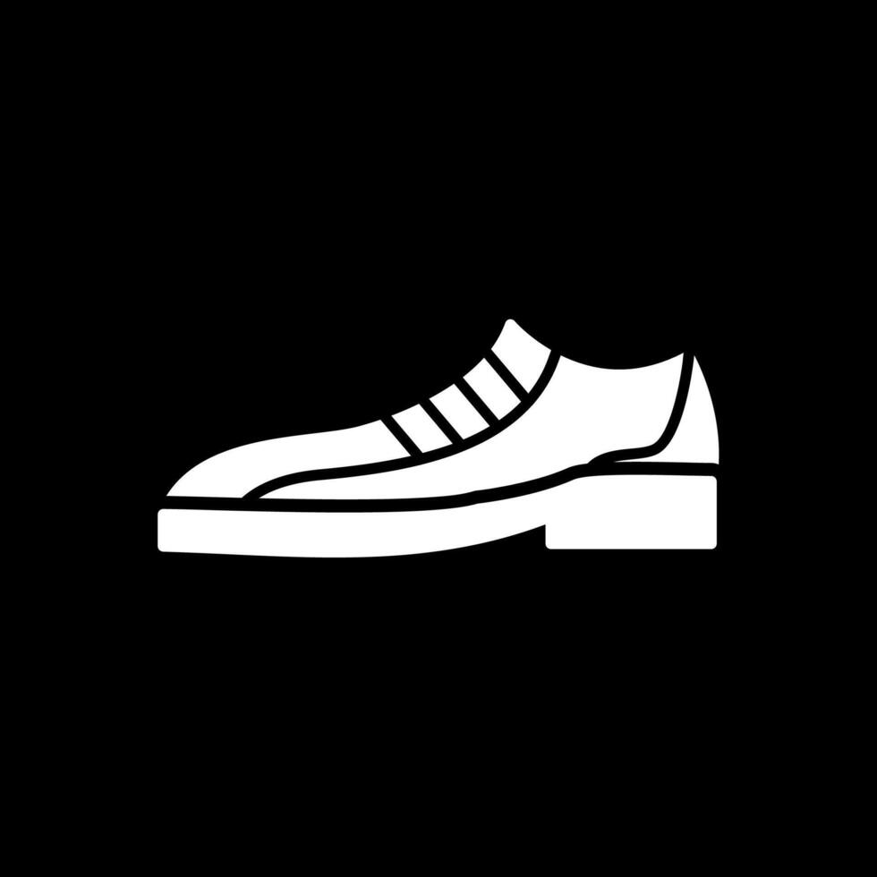 formeel schoenen glyph omgekeerd icoon vector