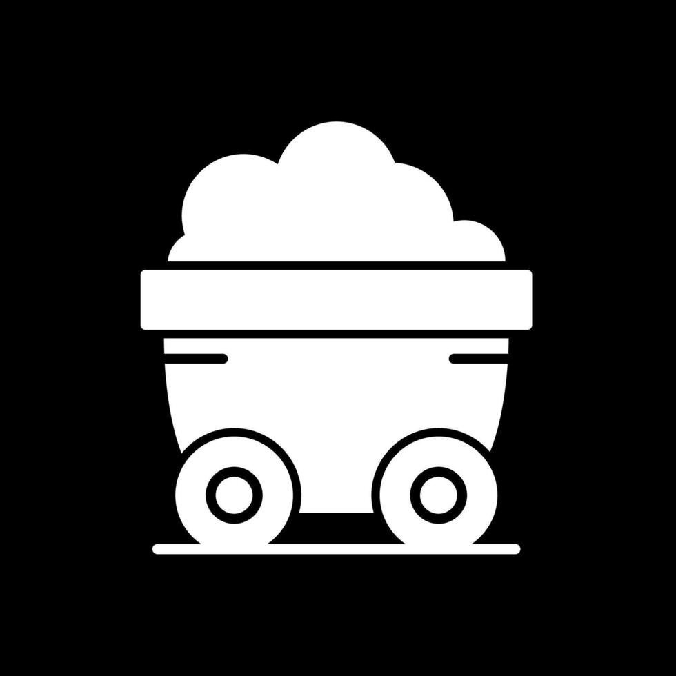 wagon glyph omgekeerd icoon vector