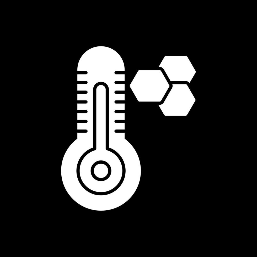 thermometer glyph omgekeerd pictogram vector