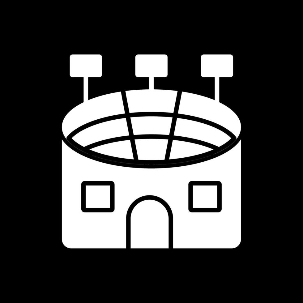 stadion glyph omgekeerd pictogram vector