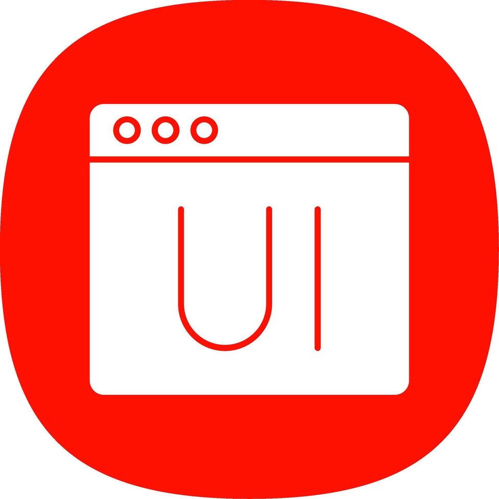 ui glyph kromme icoon vector