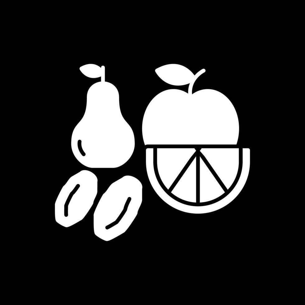 fruit glyph omgekeerd icoon vector